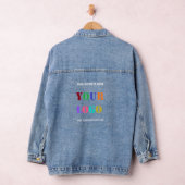 Custom Company Logo en Tekst Business Denim Jacket (Hangar)