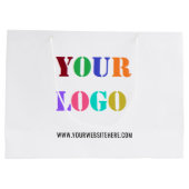 Custom Company Logo en Tekst Business Gift Bag Groot Cadeauzakje (Achterkant)