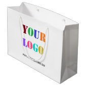 Custom Company Logo en Tekst Business Gift Bag Groot Cadeauzakje (Achterkant Gekanteld)