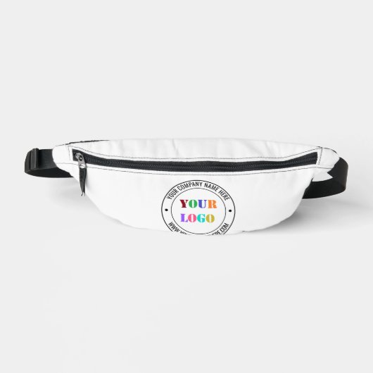 Custom Company Logo en tekst Fanny Pack uw kleur Heuptasje (Voorkant)