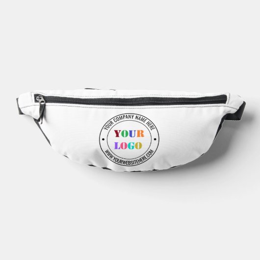 Custom Company Logo en tekst Fanny Pack uw kleur Heuptasje (Liggend)