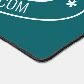 Custom Company Logo en Tekst Uw Kleuren Desk Mat (Hoek)