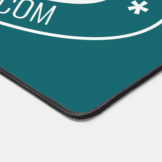 Custom Company Logo en Tekst Uw Kleuren Desk Mat (Hoek)