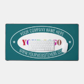 Custom Company Logo en Tekst Uw Kleuren Desk Mat (Keyboard & Muis)