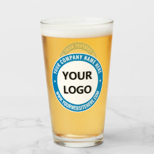 Custom Company Logo en tekstglas - Kies kleuren Glas