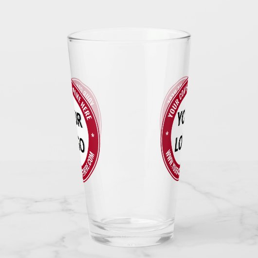 Custom Company Logo en tekstglas - Kies kleuren Glas (Links)