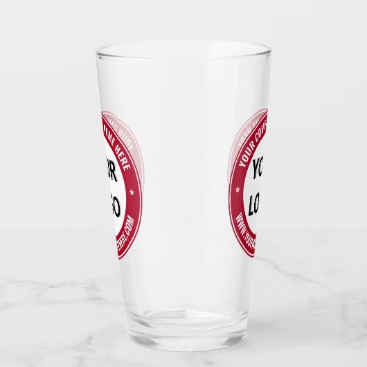 Custom Company Logo en tekstglas - Kies kleuren Glas (Rechts)