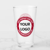 Custom Company Logo en tekstglas - Kies kleuren Glas (Voorkant)