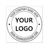 Custom Company Logo en Tekststempel Voorbeeld Zelfinktende Stempel (Design)