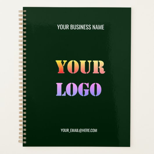 Custom Company Logo en Text Business Planner (Voorkant)