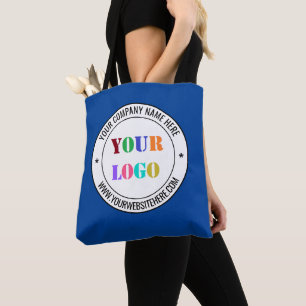 Custom Company Logo en Text Canvas tas Kies kleur