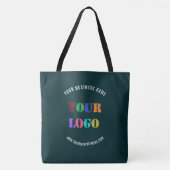 Custom Company Logo en Text Canvas tas Kies kleur (Voorkant)