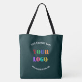 Custom Company Logo en Text Canvas tas Kies kleur (Achterkant)