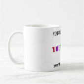 Custom Company Logo en Text Coffee Mok Voorbeeld (Links)