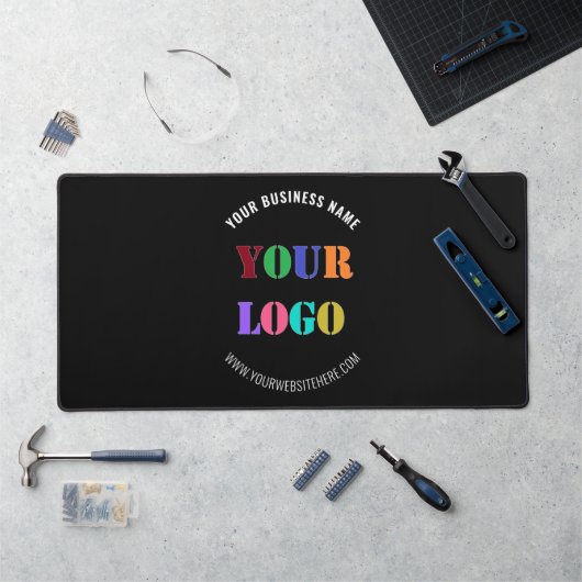 Custom Company Logo en Text Desk Mat Kies Kleur (Werkstation)