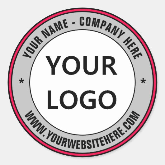 Custom Company Logo en Text Sticker Kies Kleuren (Voorkant)