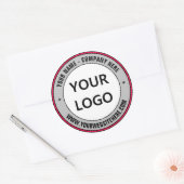 Custom Company Logo en Text Sticker Kies Kleuren (Envelop)
