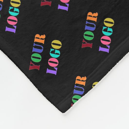 Custom Company Logo Fleece Deken Kies kleuren (Hoek)