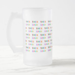 Custom Company Logo Glass Beer Mok Sjabloon