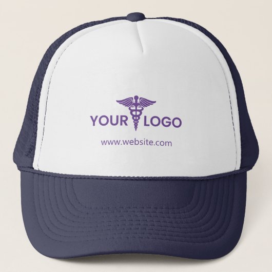 Custom Company Logo Hospital Health Care Employee Trucker Pet (Voorkant)