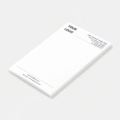Custom Company Logo Info Business Post-it® Notes (Schuin)