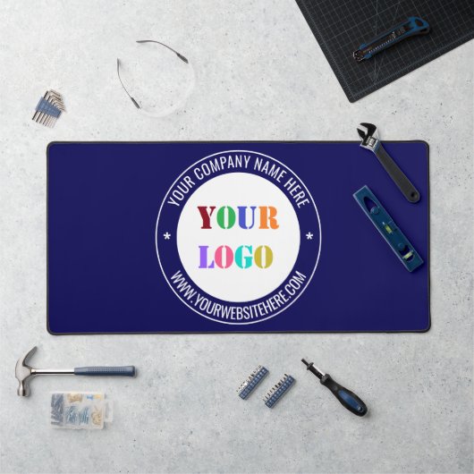 Custom Company Logo met Text Desk Mat Uw Kleuren (Werkstation)