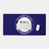 Custom Company Logo met Text Desk Mat Uw Kleuren (Keyboard & Muis)