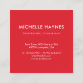 Custom Company Logo Modern Corporate Vierkante Visitekaartje (Achterkant)