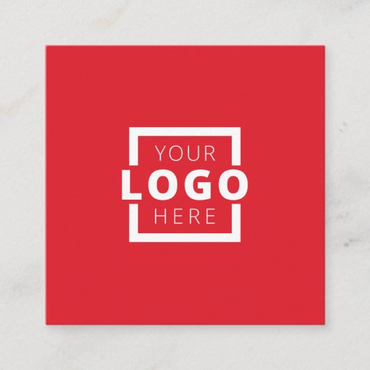 Custom Company Logo Modern Corporate Vierkante Visitekaartje (Voorkant)