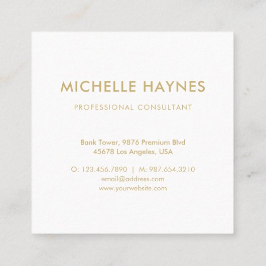 Custom Company Logo Modern Corporate Vierkante Visitekaartje (Achterkant)