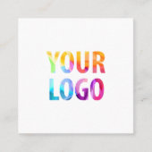 Custom Company Logo Modern Corporate Vierkante Visitekaartje (Voorkant)