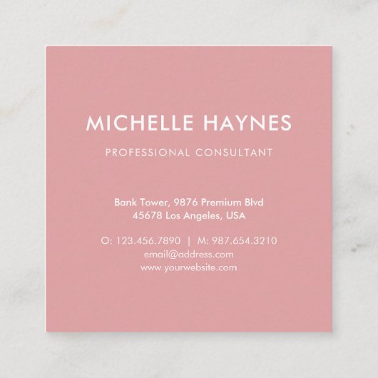 Custom Company Logo Modern Corporate Vierkante Visitekaartje (Achterkant)