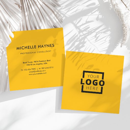 Custom Company Logo Modern Corporate Vierkante Visitekaartje