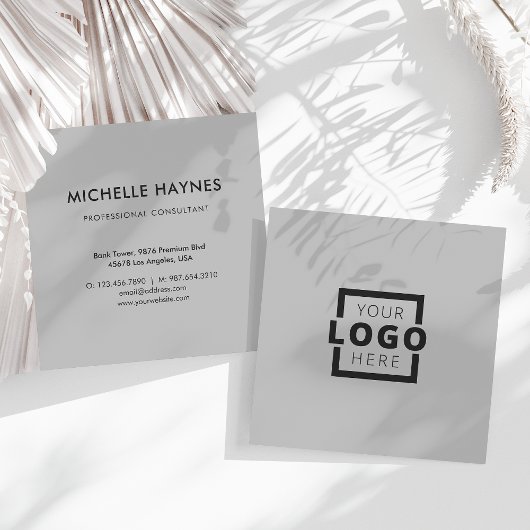 Custom Company Logo Modern Corporate Vierkante Visitekaartje