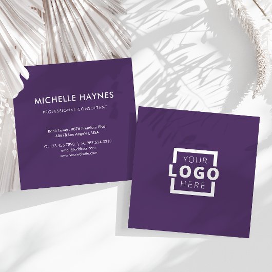 Custom Company Logo Modern Corporate Vierkante Visitekaartje