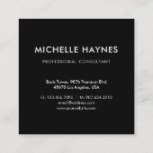 Custom Company Logo Modern Corporate Vierkante Visitekaartje (Achterkant)