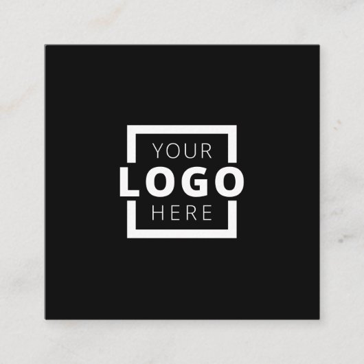 Custom Company Logo Modern Corporate Vierkante Visitekaartje (Voorkant)