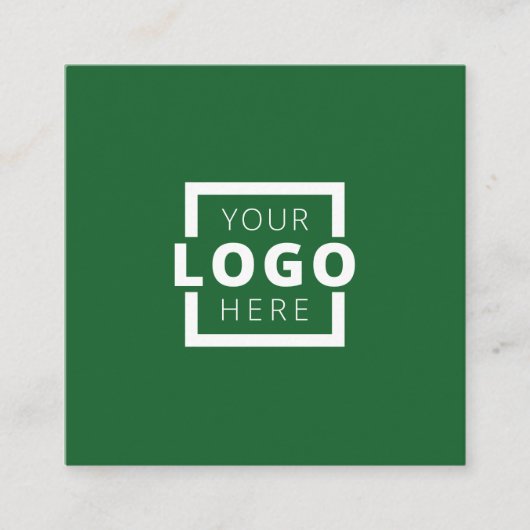 Custom Company Logo Modern Corporate Vierkante Visitekaartje (Voorkant)