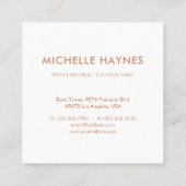 Custom Company Logo Modern Corporate Vierkante Visitekaartje (Achterkant)