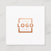 Custom Company Logo Modern Corporate Vierkante Visitekaartje (Voorkant)