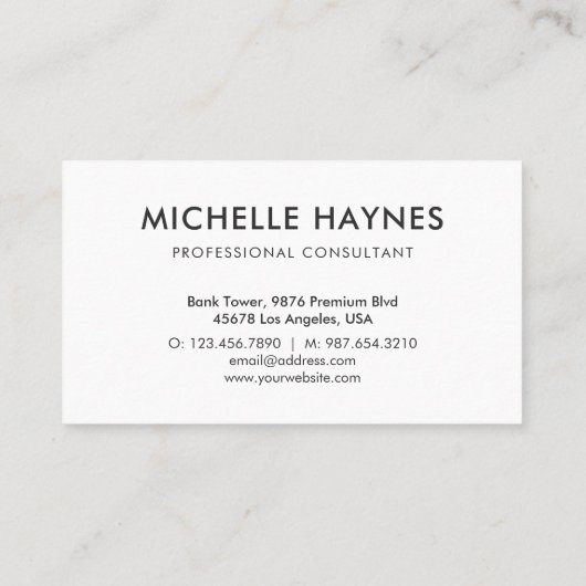 Custom Company Logo Modern Corporate Visitekaartje (Achterkant)