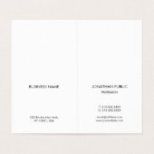 Custom Company Logo Modern Elegant vouwde verticaa Visitekaartje (Binnenkant ongevouwen)