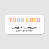 Custom Company Logo Modern Employee Personeel Magn Naamplaatje (Voorkant)