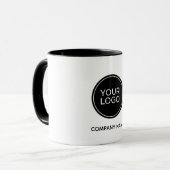 Custom Company Logo Mug | Minimalist Business  Mok (Voorkant links)