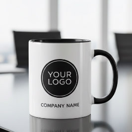 Custom Company Logo Mug | Minimalist Business  Mok