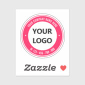 Custom Company Logo Naam Business Sticker Sjabloon (Vel)