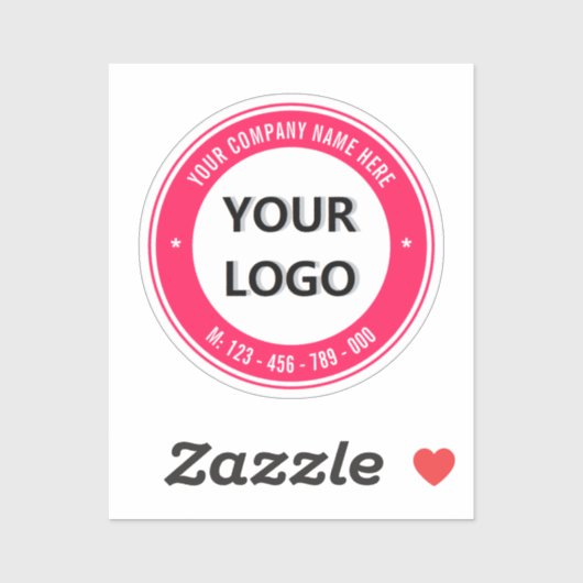 Custom Company Logo Naam Business Sticker Sjabloon (Vel)
