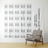 Custom Company Logo Naam Foto Banner voor Bedrijve Wandkleed (In Situ (horizontaal))