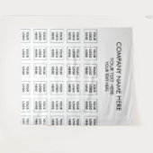 Custom Company Logo Naam Foto Banner voor Bedrijve Wandkleed (Voorkant (horizontaal))