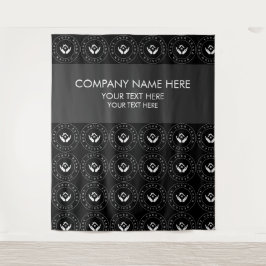 Custom Company Logo Naam Foto Banner voor Bedrijve Wandkleed